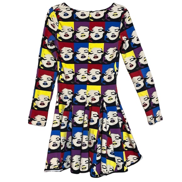 RARE Betsey Johnson Marilyn Monroe x Andy Warhol Pop Art Skater Dress - Picture 9 of 9